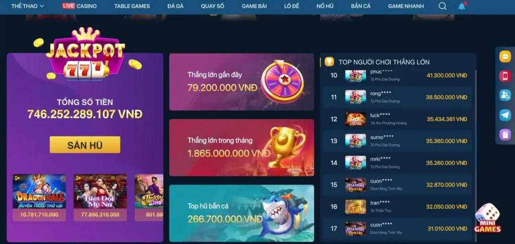 Hoàn trả không giới hạn 78win8